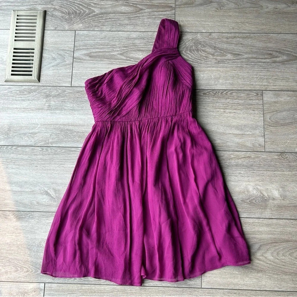 J.  Crew Kylie Pure Silk Bridesmaid Dress in Berry Red - Picture 4 of 15